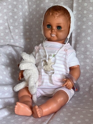 Ddr babypuppe mit - mit, rassel