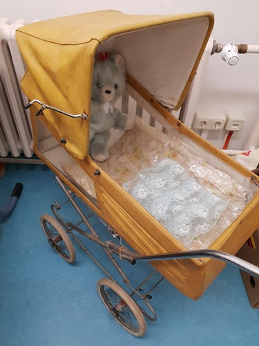 Puppenwagen ddr spielzeug gelb - puppenwagen,