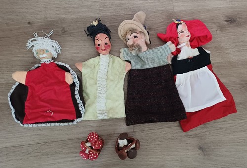 Vintage handpuppen set 4 - vintage,